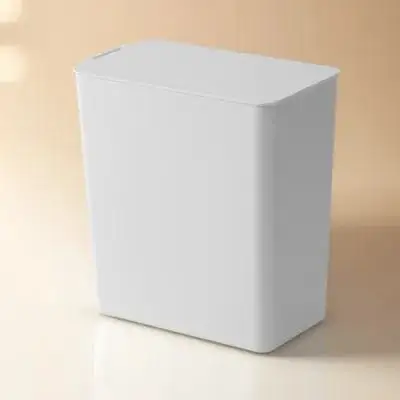 سلة مهملات صغيرة قابلة للطي، سلة مهملات بلاستيكية مدمجة لسطح المكتب والمكتب والحمام، غطاء حاوية قمامة صغيرة مقاومة للرائحة #6