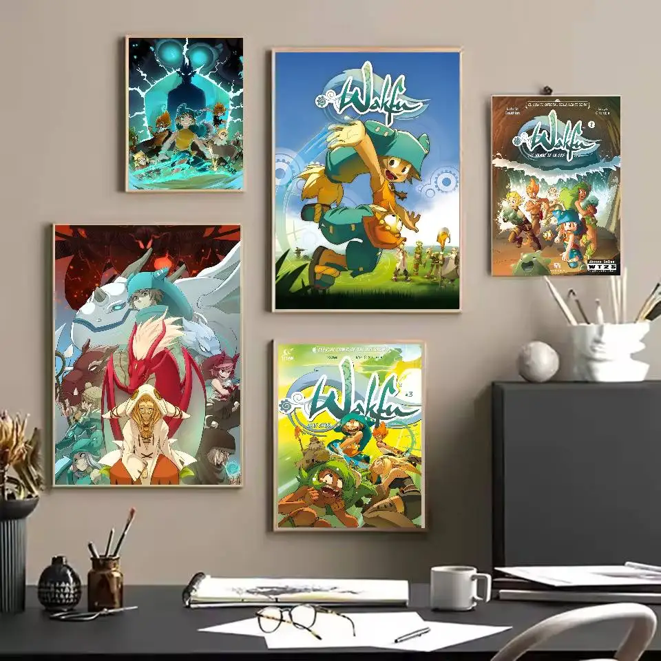 أنيمي W-Wakfu HD ملصق فني ذاتي اللصق مقاوم للماء ورقة ملصق مقهى بار النوم ديكور جدران الغرفة #4