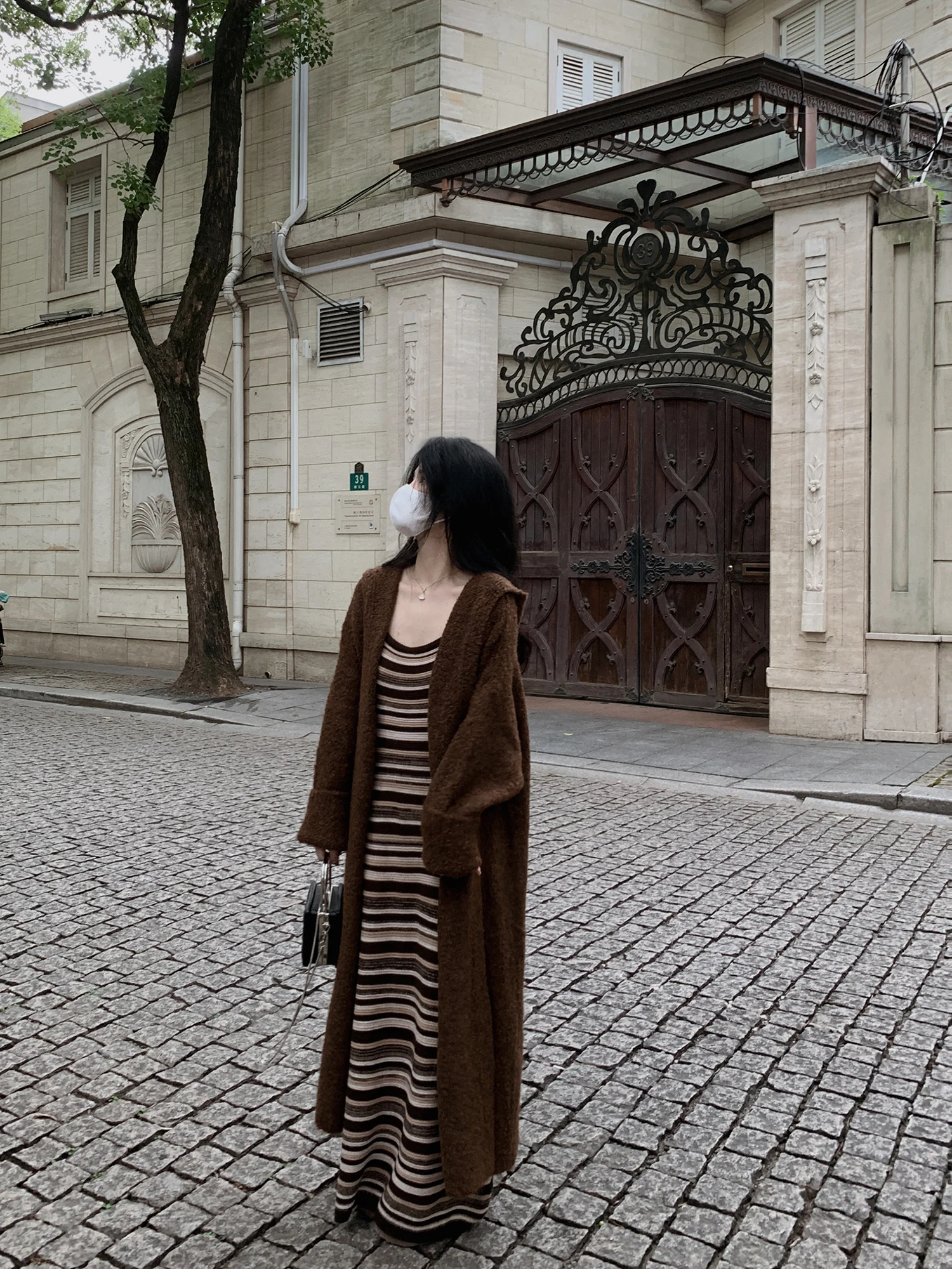 

Осенне-зимний свободный вязаный кардиган кофейного цвета для женщин, средней длины, на пуговицах, комфортный, уютный, теплый