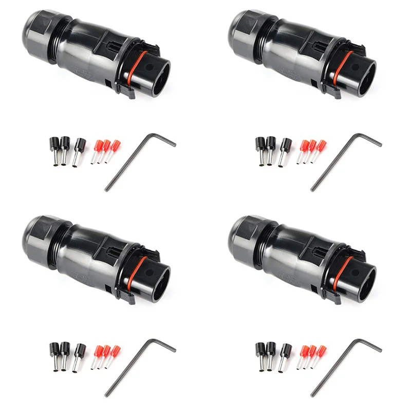 

4X Solar PV Connector Plug Waterproof IP68 4000V 40A For Solar PV System Panel Parallel Protection Kit LY01-Male