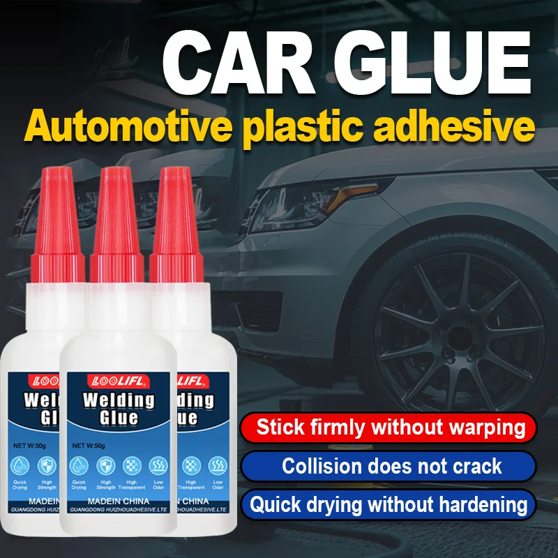 

LOOLIFL 1/3/5PCS 50g Car Welding Glue with Precision Dispensing Needles - High Strength Waterproof Adhesive for Auto Sealing