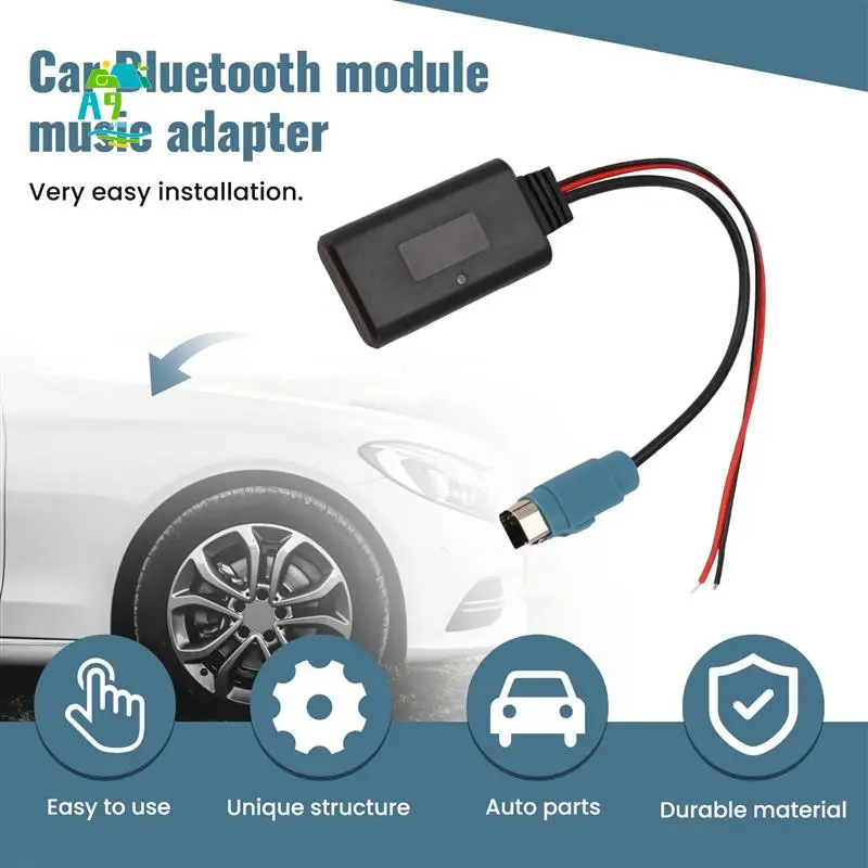 

A09E-Car Bluetooth Module Music Adapter Aux Audio Cable For Alpine CDE-W203ri IDA X303 X305 X301 KCE-237B