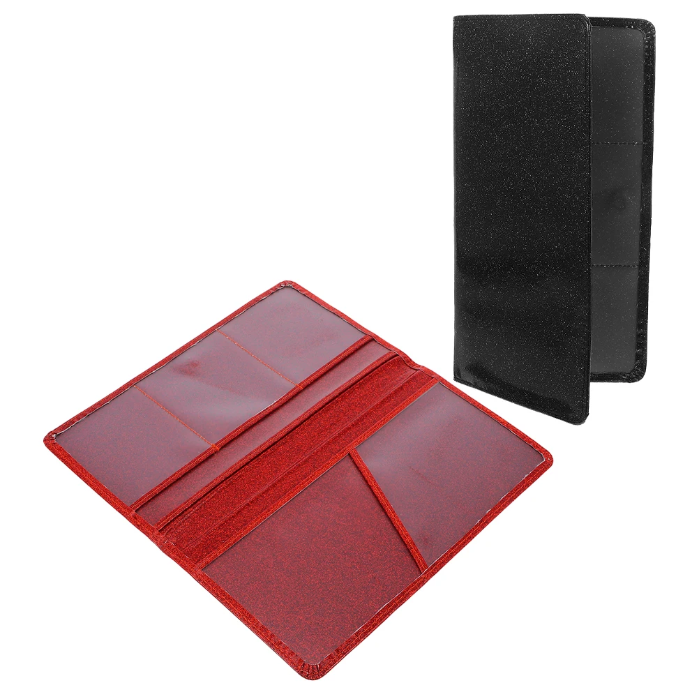 

2 Pcs Car Insurance Registration Holder PU Document Wallet Vehicle Certificate ganizer Accessories Car Necessities