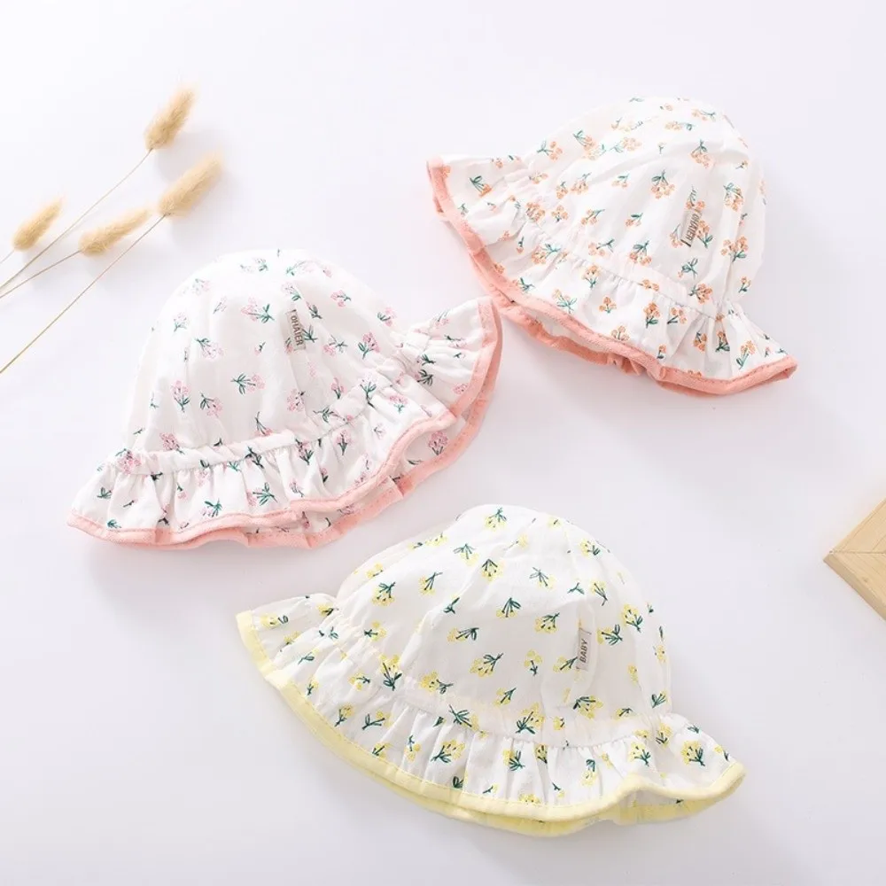 

Cute Breathable Baby Hat Drawstring Visors Lovely Bow Infant Hat Comfortable Sun Visors Kids Sun Hat UV Protection