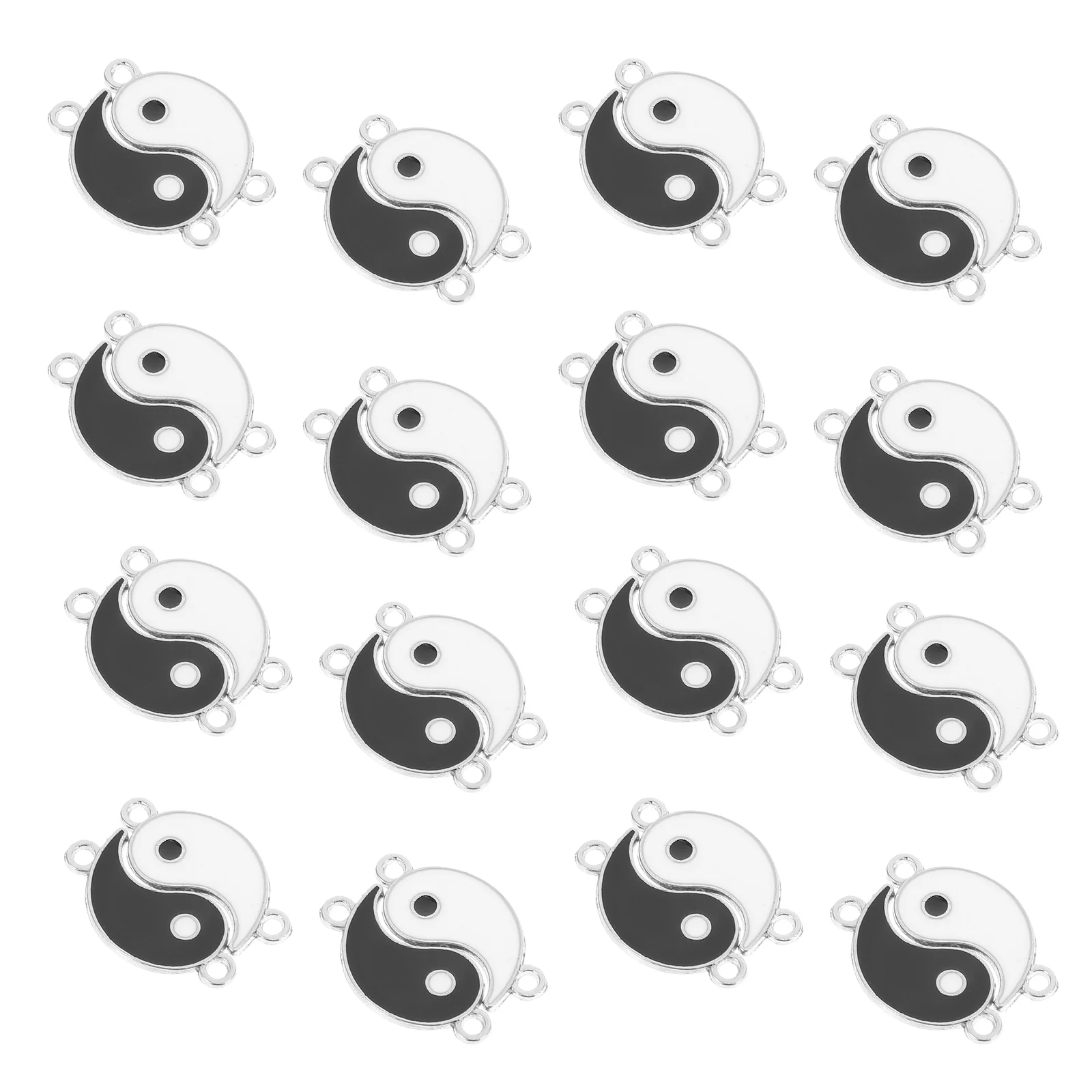 

24 PCS Yin Yang Pendant Beads Jewelry DIY Accessories Gift Crafts Charm Necklace