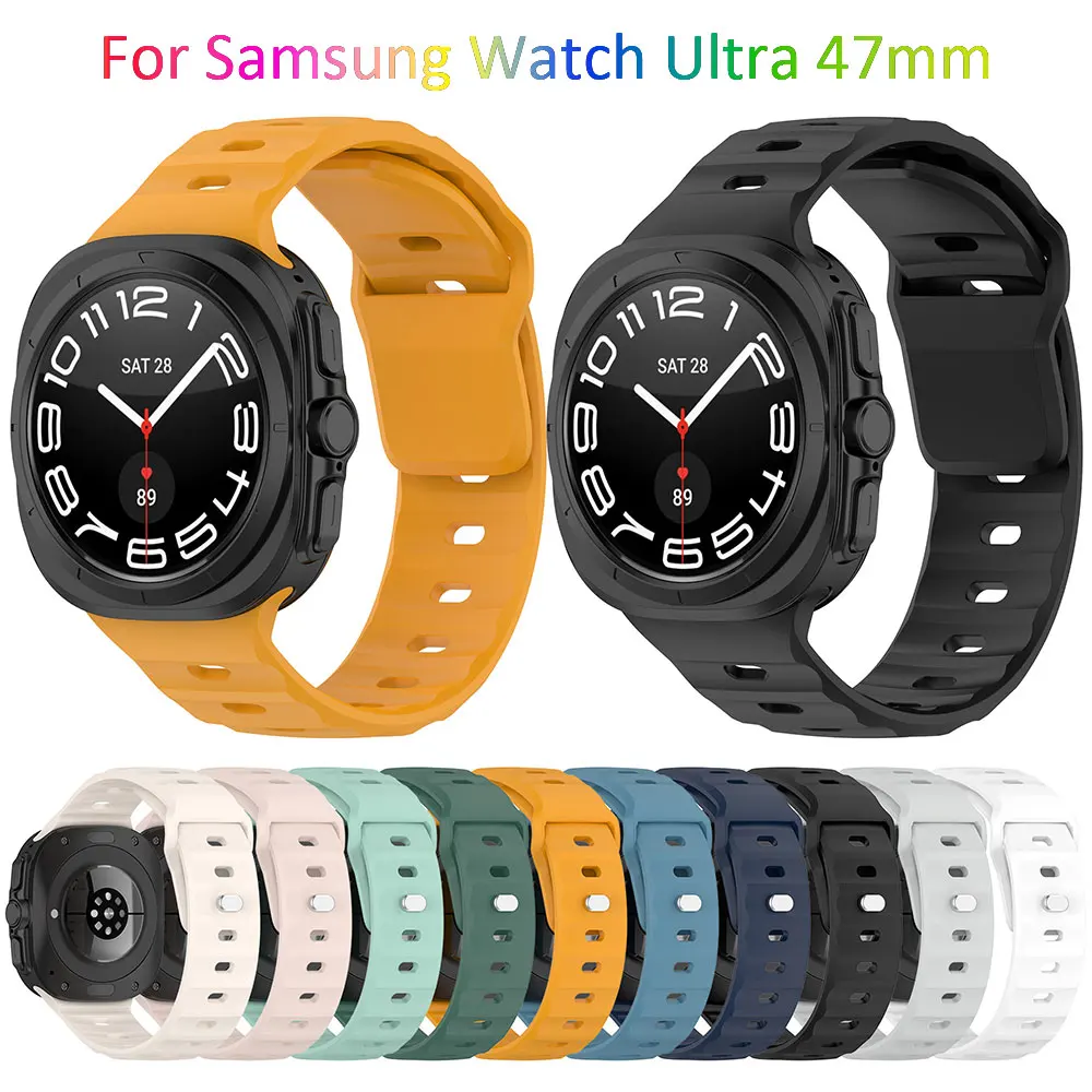 Cinturino dell'orologio per Samsung Watch Ultra 47mm cinturino da polso bracciale in Silicone SmartWatch Sport accessori per cinturini di ricambio