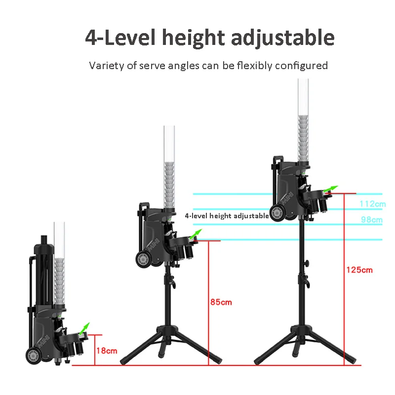 PUSUN PB-Mini Badminton Serve Machine Portable Single Trainer Self-Training Ball Feeder Lightweight  Small Size