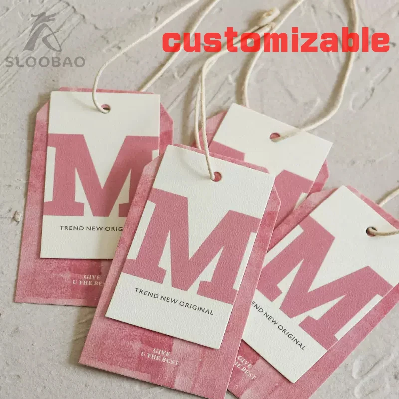 Clothing tag custom logo high-end women's clothing store simple label custom texture hanging card underwear listing spot set