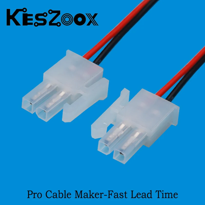 موصل Molex Mini-Fit Jr 4.2 مم، غلاف ذكر وأنثى صف واحد 1-6P مع سلك مجعد مسبقًا 20AWG