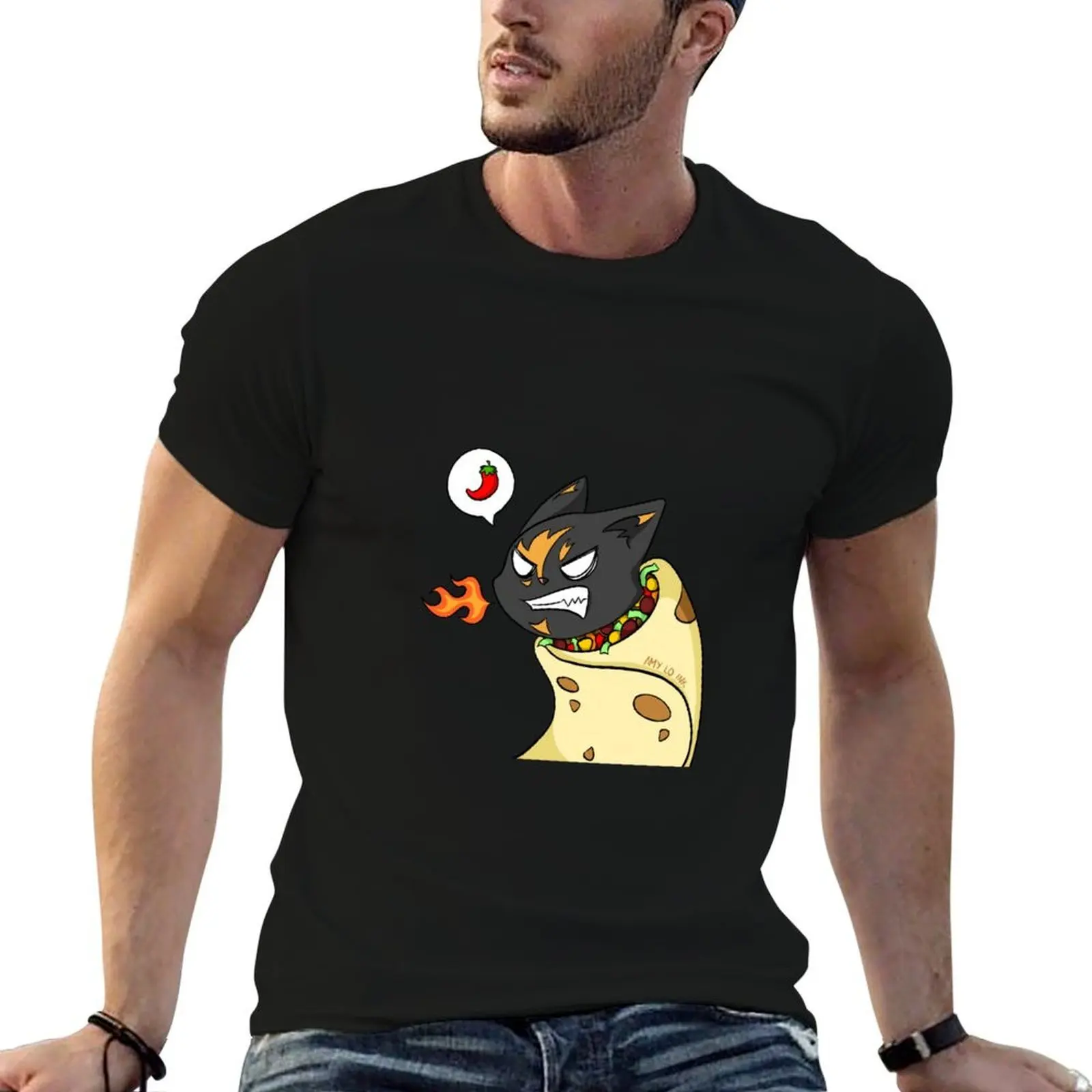

Spicy Purrito T-Shirt t shirt man plain men t shirt cotton 100% funny t shirts man T-Shirt