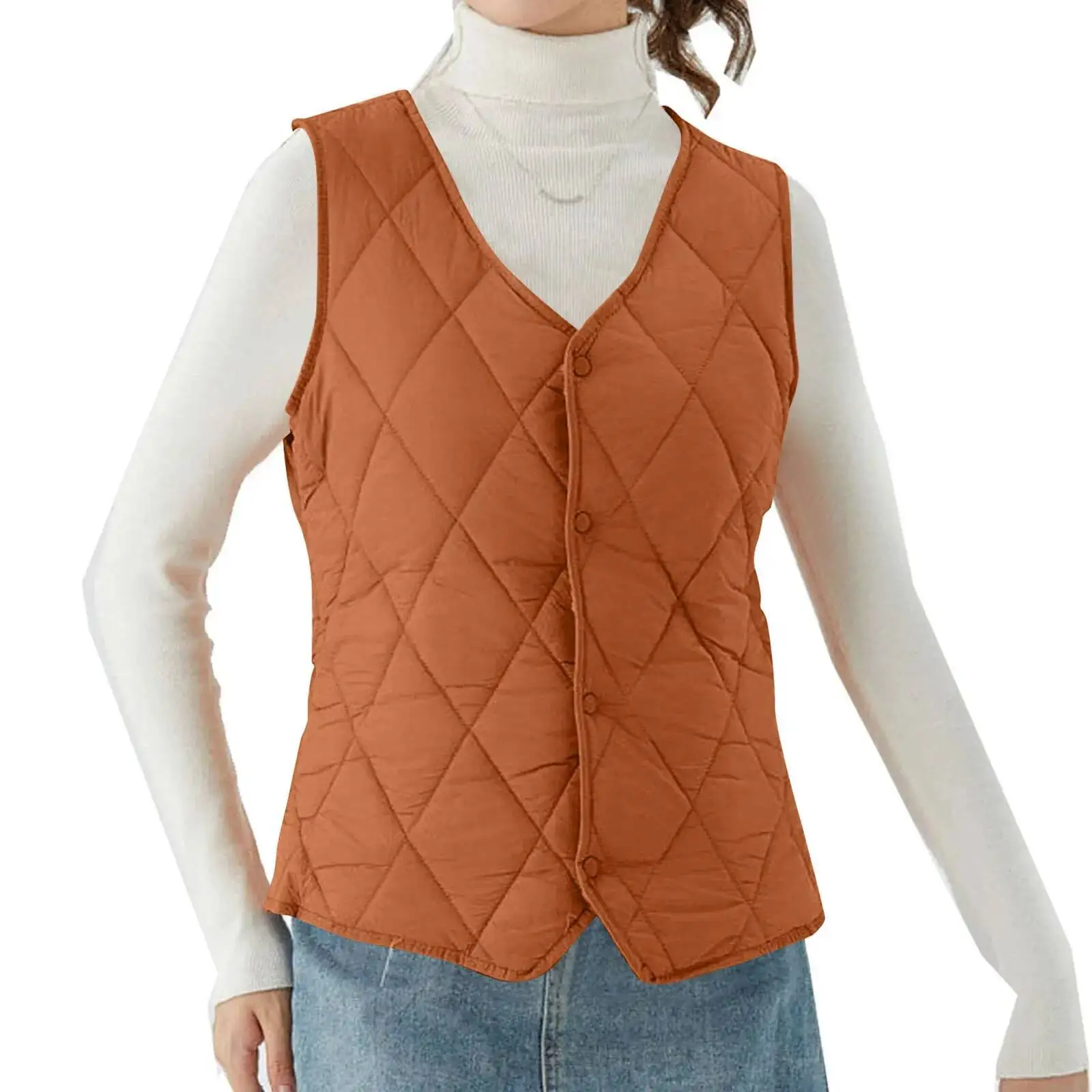 Women's Warm Autumn Winter Ultra Light Thin Duck Down Vest Women Puffer Jacket Female Slim Waistcoat Casual Sleeveles