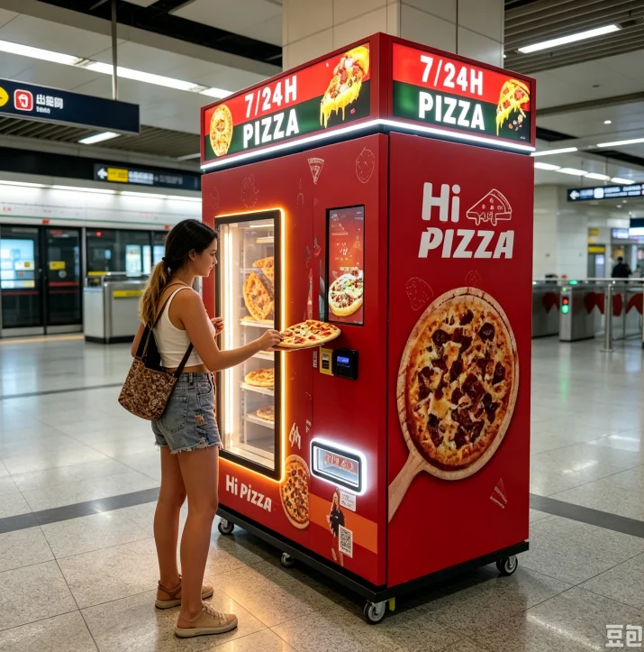 Pizza Vending Machine Smart Self‑Service Pizza Processing Vending Device Multiple Payment Modes For Convenience Retail