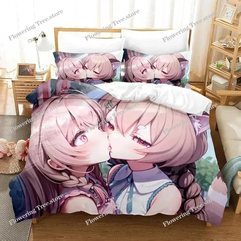 

Kawaii Pipkin Pippa Bedding Set Single Twin Full Queen King Size Bed Set Adult Kid Bedroom Duvet cover Sets Anime Bed Sheet Set
