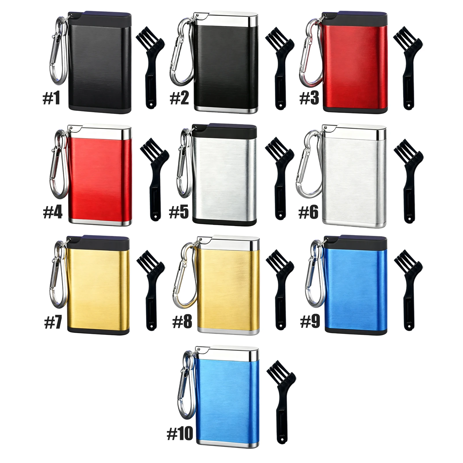 Metal Outdoor Cigarettes Ashtray Rectangular Travel Ash Trays Smokeless Windproof for Travelling Camping Picnic Indoor Home Sand