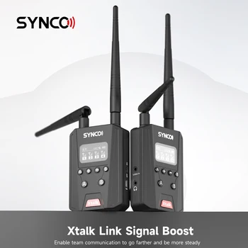 Synco Xtalk 링크 신호 부스트, Synco Xtalk X5 무선 인터콤 시스템, 팀 통신, 1000m 거리 