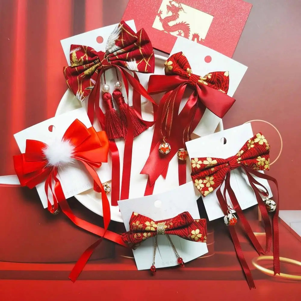 

Головной убор для девочек, головной убор с бантом, аксессуары для волос, веревка для волос, китайские заколки для волос, китайские новогодние заколки для волос, обруч для волос с бантом