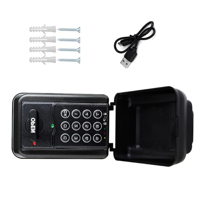 DXAB Wall Mounted Large Key Lock Box Combination Lock Box for Outdoor Spare Key Hider