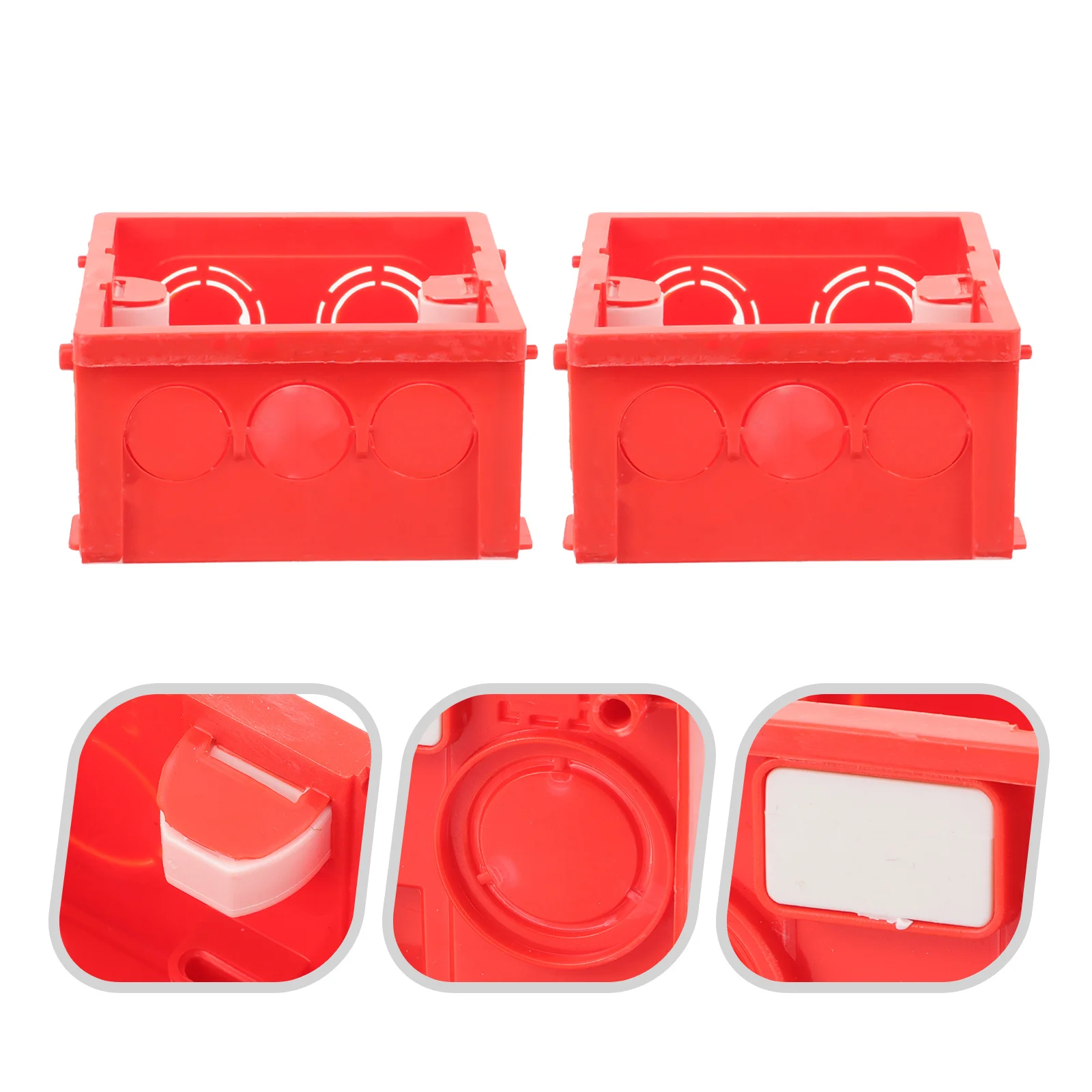 

10pcs 86 Type Wall Socket Box Double Hard Nut Floating Design Flame Retardant Junction Box For Surface Flush Mounting Hidden