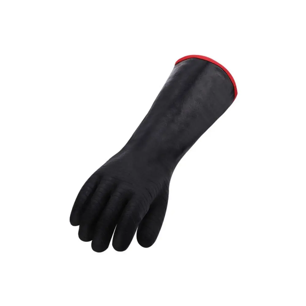 Easy to Clean Thicken BBQ Gloves Oil Resistant Textured Palm Heat Resistant Gloves Fireproof Waterproof Oven Mitts Cooking