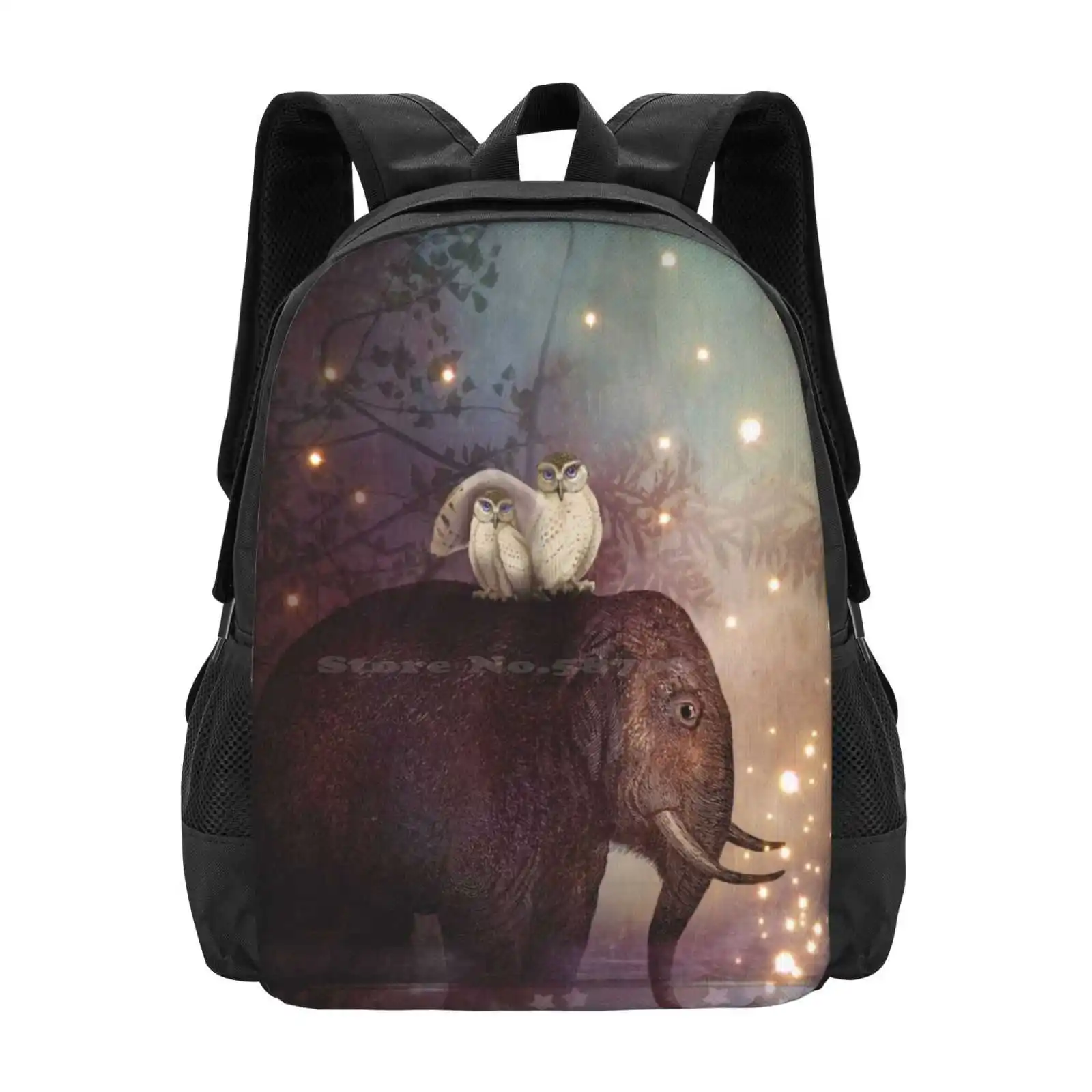 

Riding Through The Night Fashion Pattern Design Travel Laptop School Backpack Bag