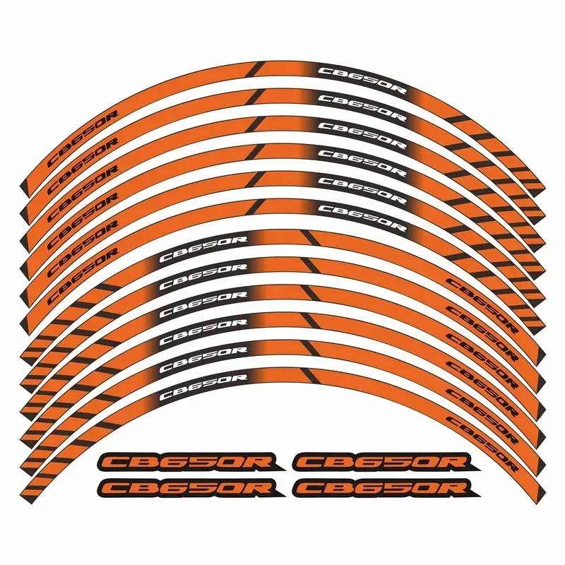 For Honda CB650R CB650 R Motorbike Parts Contour Wheel Decoration Decal Sticker - Orange