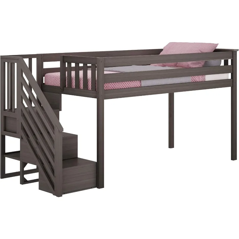 Twin Bed Frame For Kids With Stairs