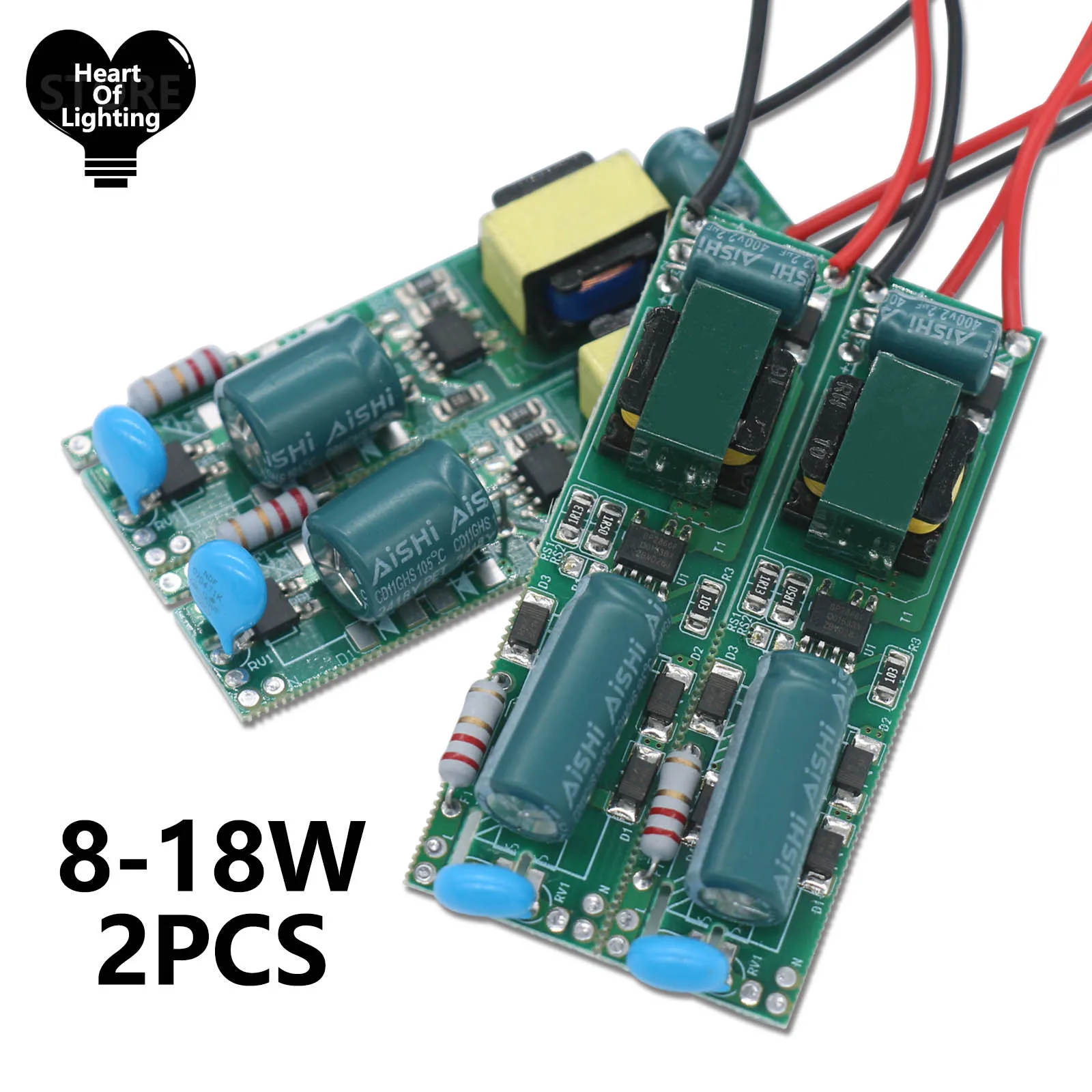 

2pcs LED Driver 8-18W Power Supply Unit 220-230mA 270-280mA Lighting Transformer AC100-260V Power Adapter for LED Lights