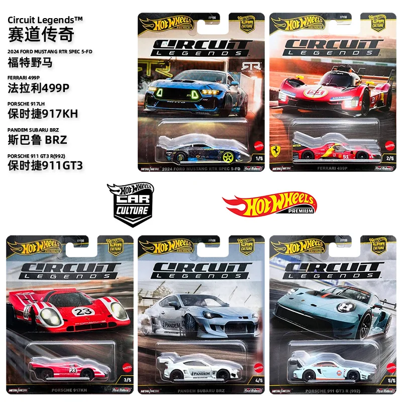 

Hot Wheels Premium Circuit Legends Car Culture Porsche Ferrari Ford metal diecast car models toys for boys 2025 1/64 FPY86