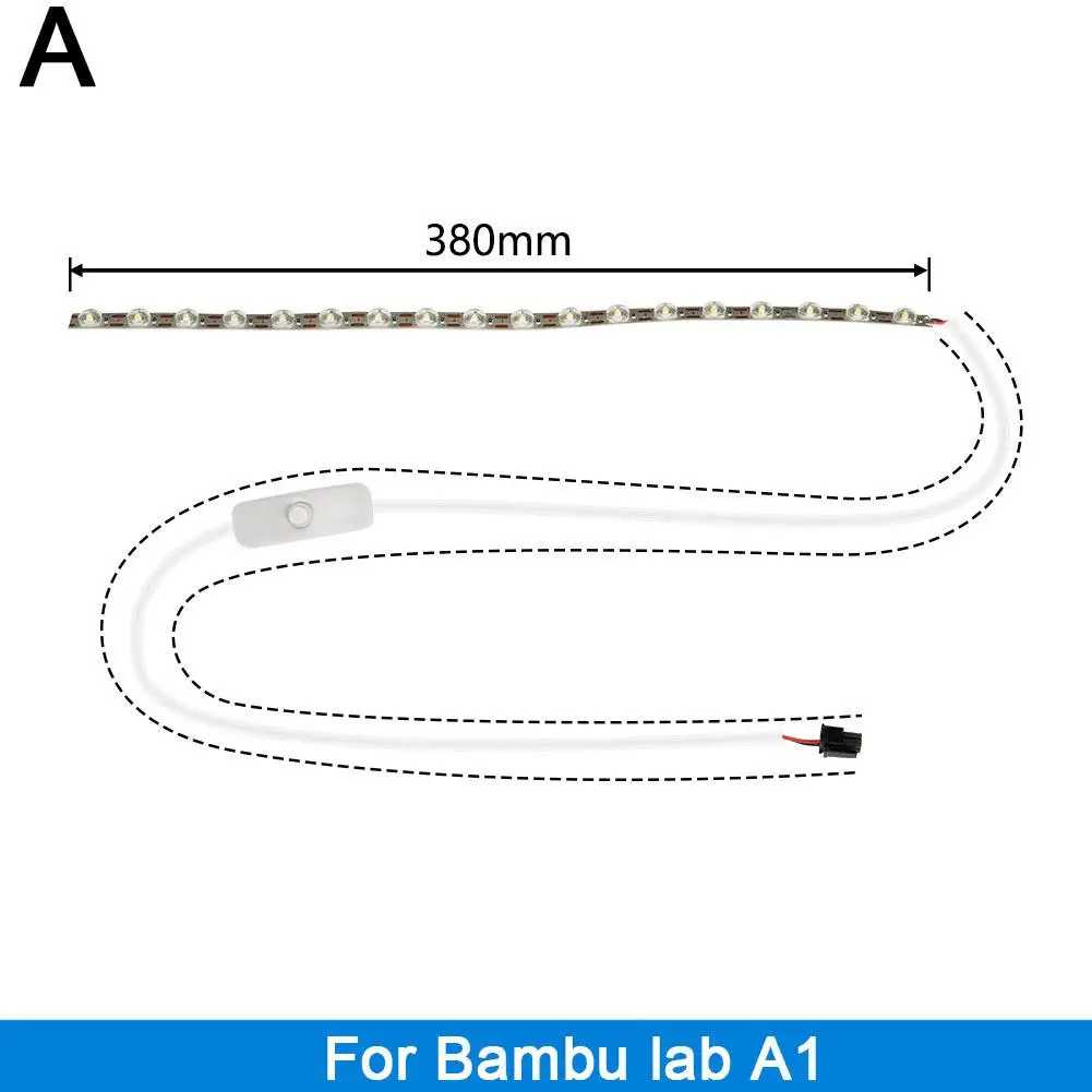 For Bambu lab A1/A1mini Led Light Strip Ra95 Fill light 24V Bambulab 3D Printer Parts Fill Light for A1 Special Light Strip J4V4