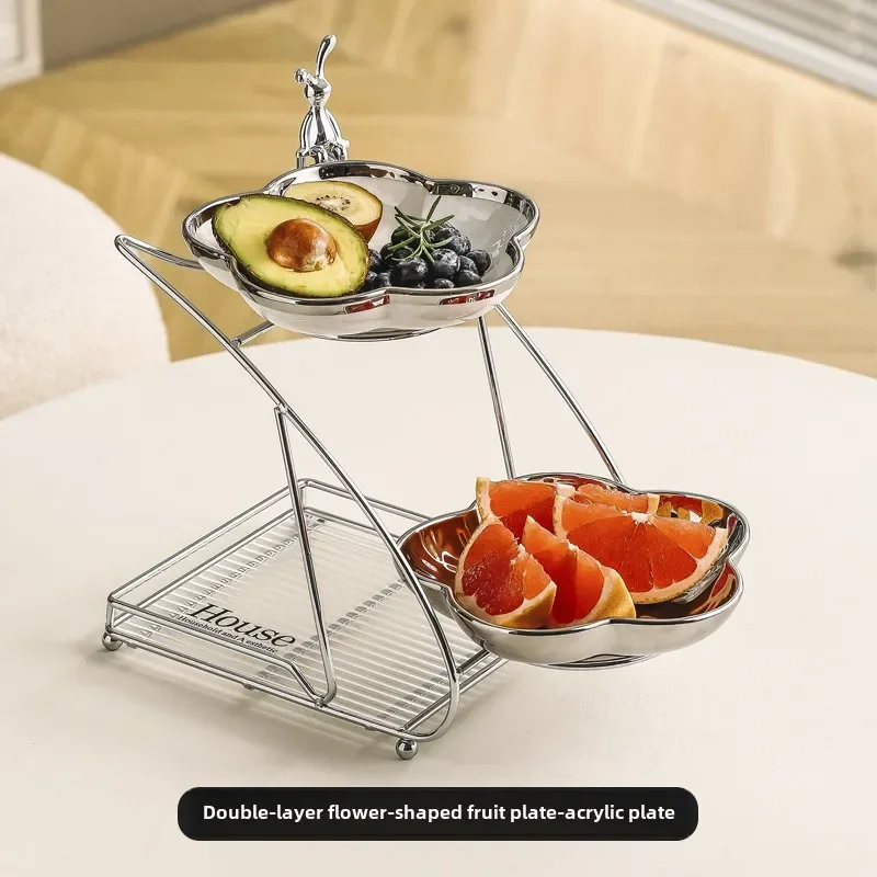

Coffee table decorative fruit plate living room multi-layer fruit plate Internet celebrities home creative candy snacks
