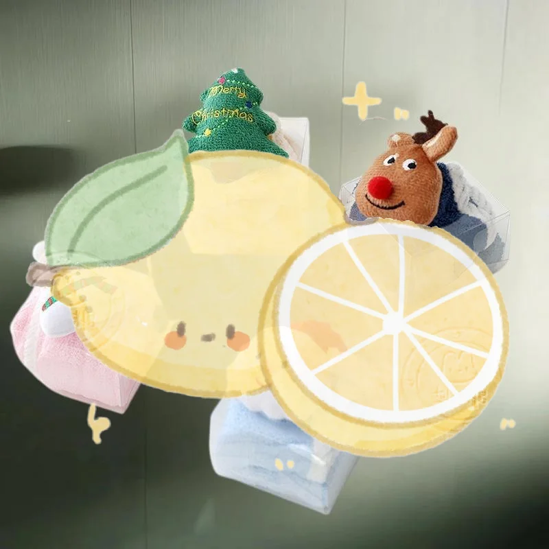 Asciugamano per bambini in stile natalizio Cartone animato Alce Pupazzo di neve Babbo Natale Albero di Natale Asciugamano in velluto Asciugamano appeso per il bagno Panno ad adsorbimento