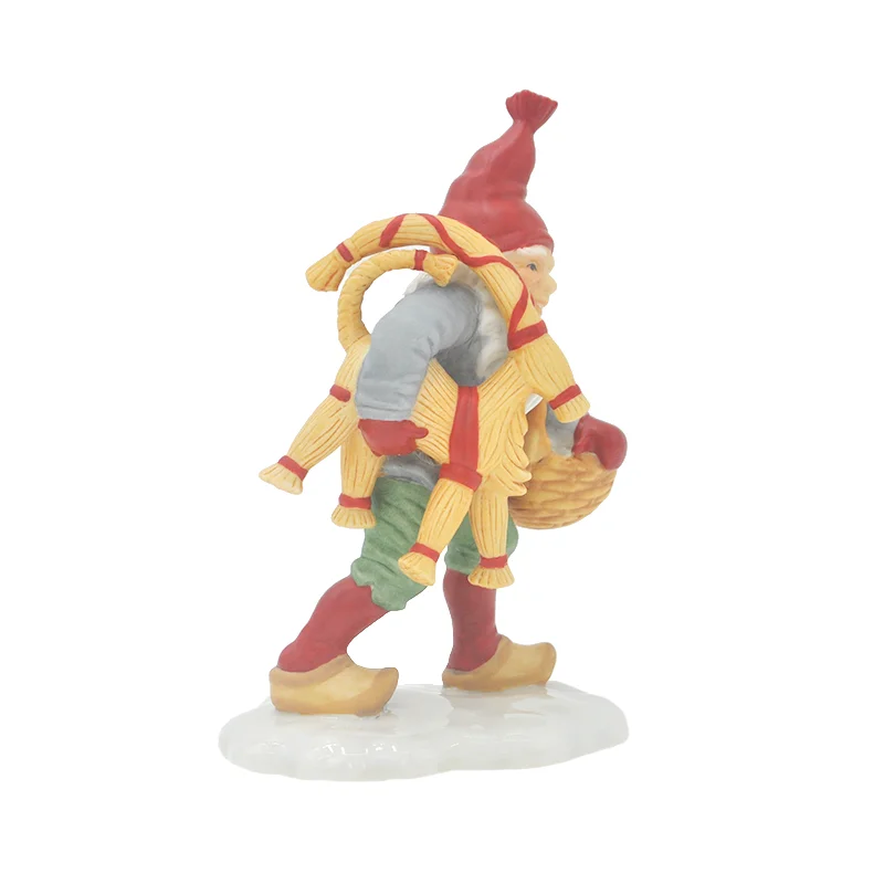 Party Decoration Christmas Scene Lucky Elf Santa Claus Grandpa Figurine Sculpture Home Ornament Holiday Gifts Ceramic Crafts