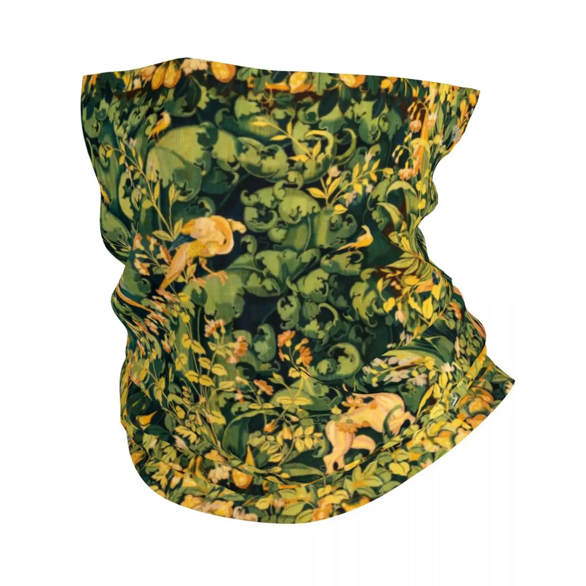 William Morris Forest Animals Fox And Birds Bandana Neck Warmer Women Men Winter Ski Tube Scarf Gaiter Vintage Floral Face Cover