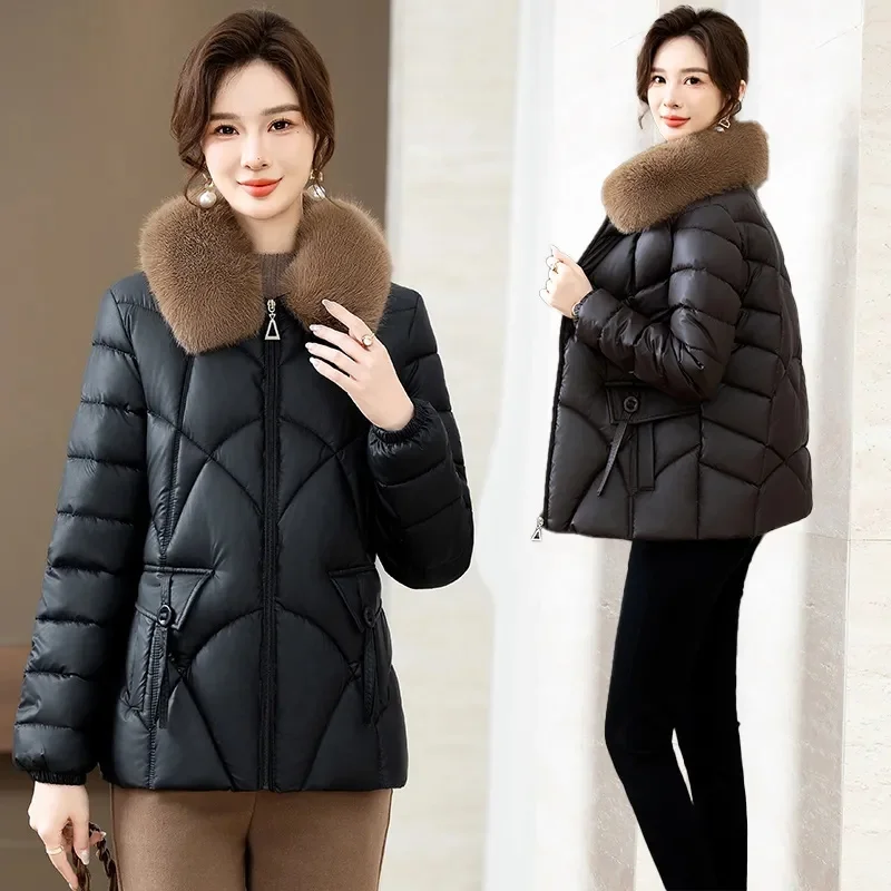 Hiver 2025 nouvelle doudoune femmes Parkas mode haute qualité chaud coton rembourré manteau dames pardessus court survêtements hauts