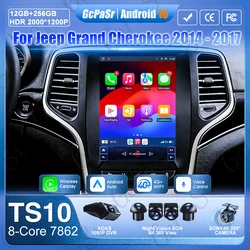 Android Auto Car Radio For Jeep Grand Cherokee 2014 - 2017 9.7 Inch Navigation GPS Android Auto Carplay Bluetooth Cam No 2din 4G