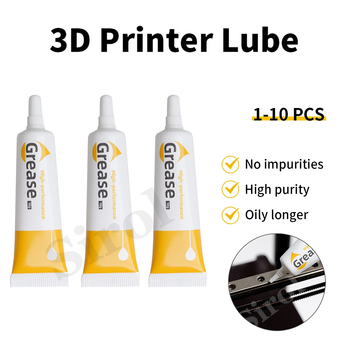 3D Printer Gear Grease Lube For 3D Printer Reduce Noise Good Lubrication Effect Lubricating Oil For Bambu Lab X1 X1C P1S P1P