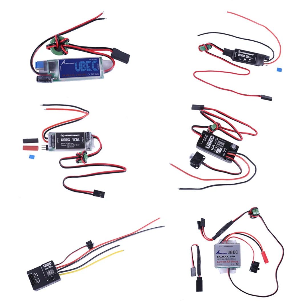 Hobbywing 10A 5A 3A 8A 25A UBEC output 6V 7.4v 8.4v supports 3-14s lithium battery high voltage rc Voltage Regulator Module