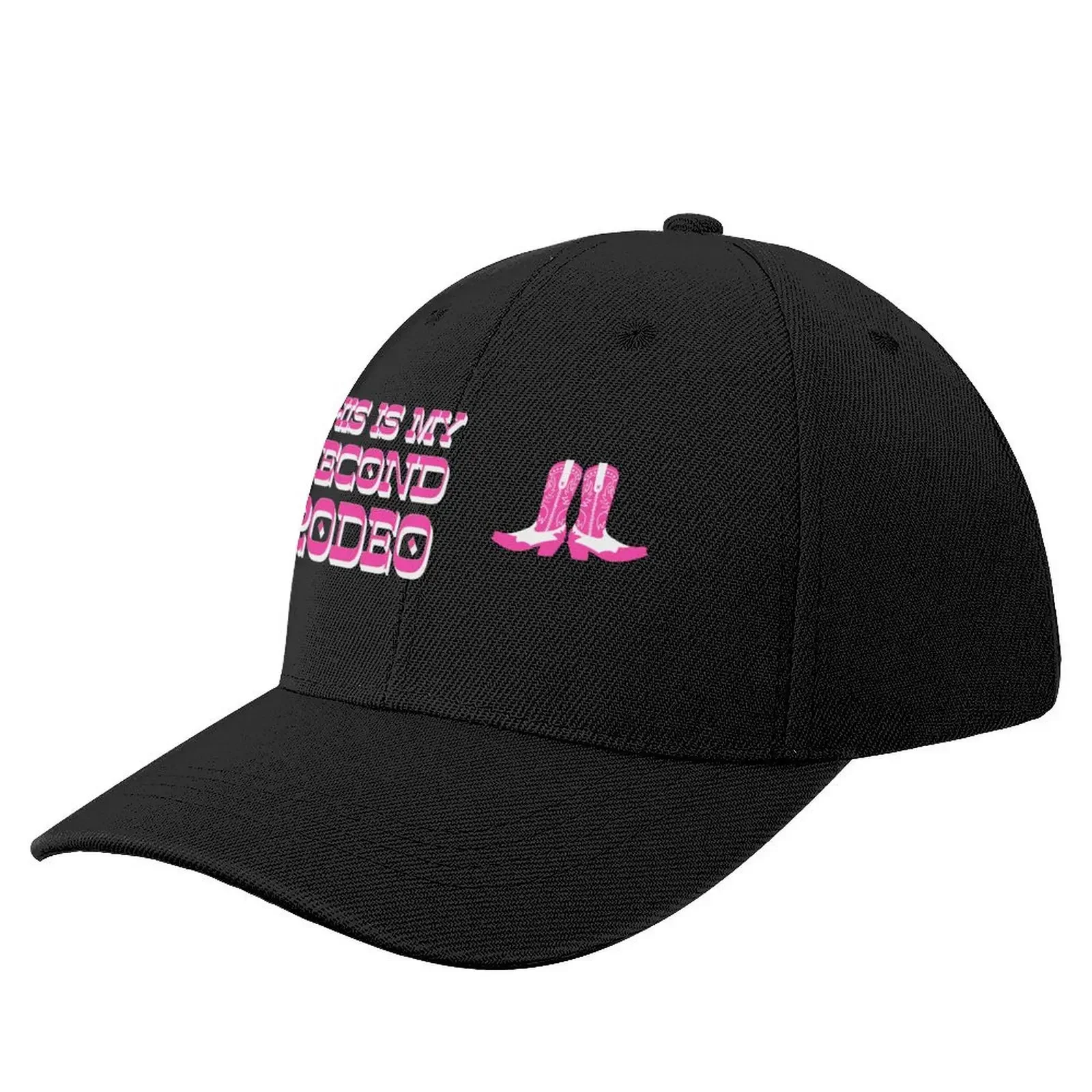 This is my second rodeo (pink, black and white old west letters) Baseball Cap Luxury Man Hat Streetwear Women's Golf Wear Men's