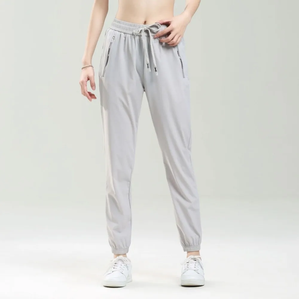 

Sports Wear Ice Silk Sports Pants Loose Zip Pocket Running Pants Long Quick Drying Fitness Pants Fitness