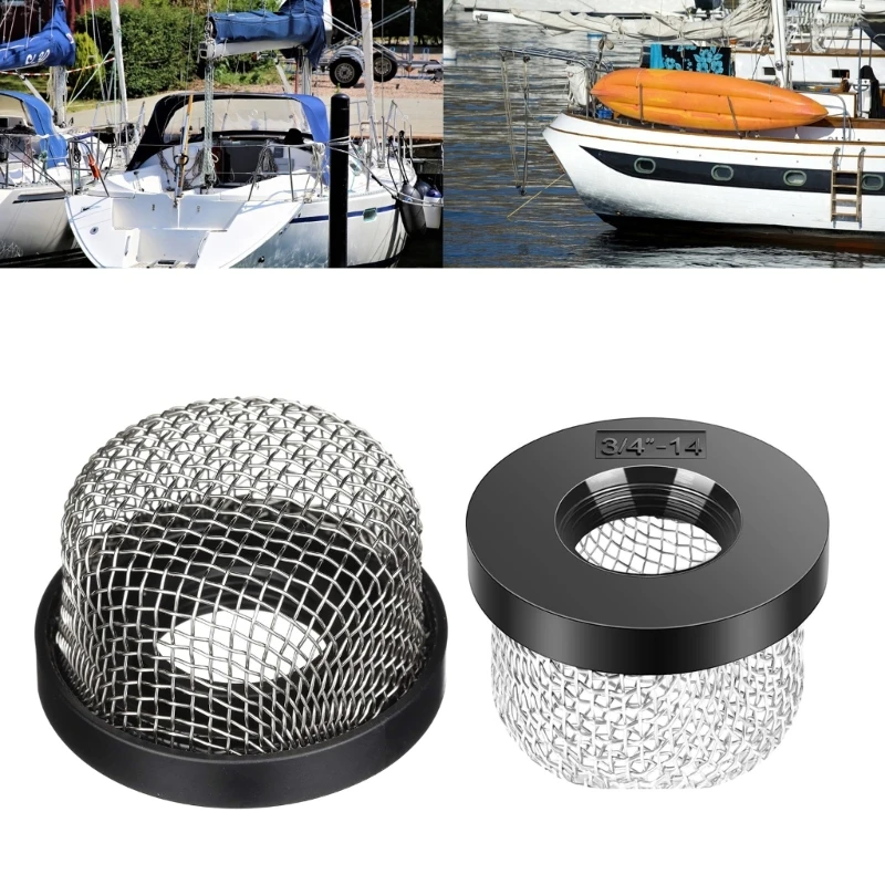 Stainless Steel Wire Mesh Screen Strainer Aerator Strainer for Aerator Livewell and Baitwell 3/4''-14 Female