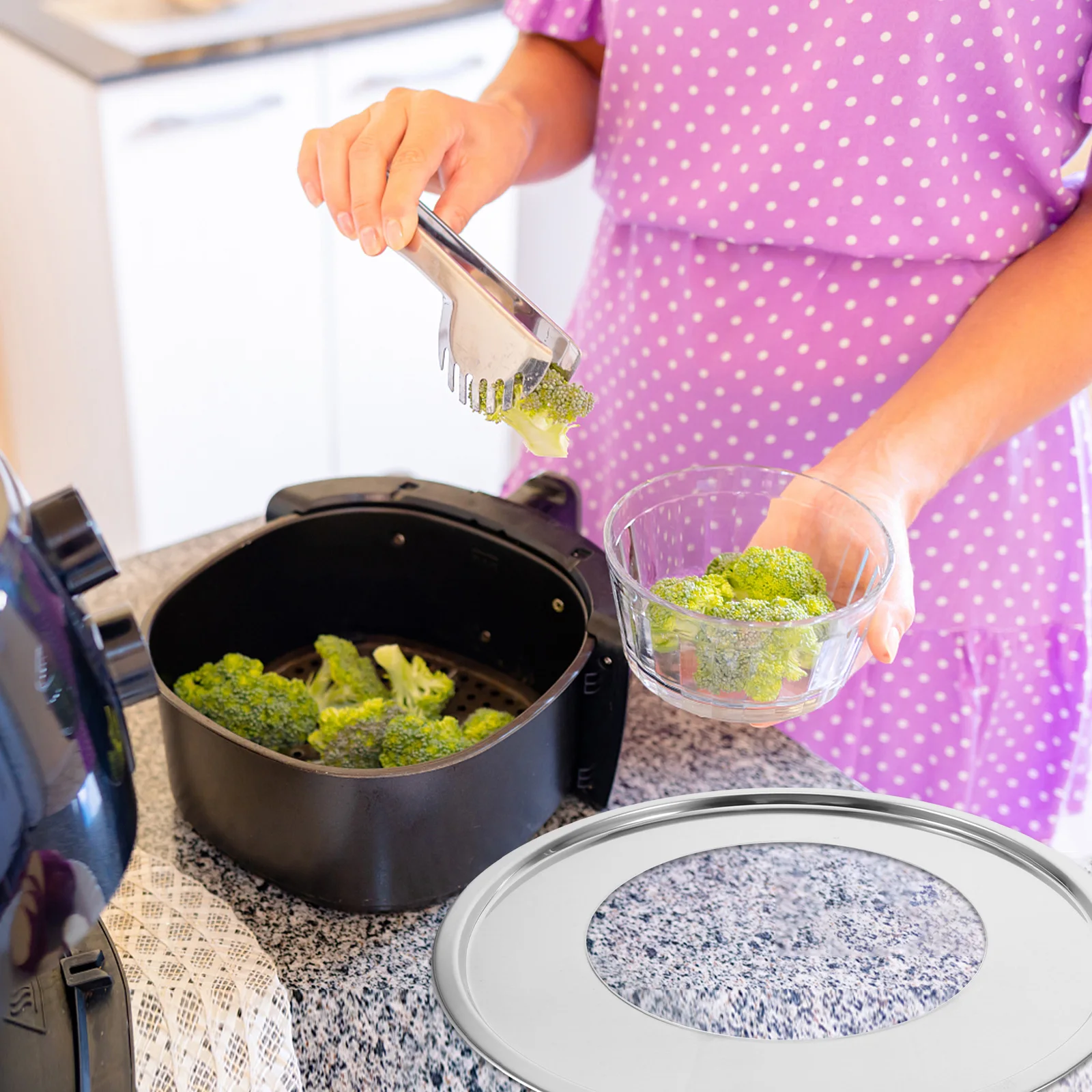 

Stainless Steel Steam Rack Pot Steamer Basket Ring Cooking Round Steaming Reusable to Adapter Casserole Tray