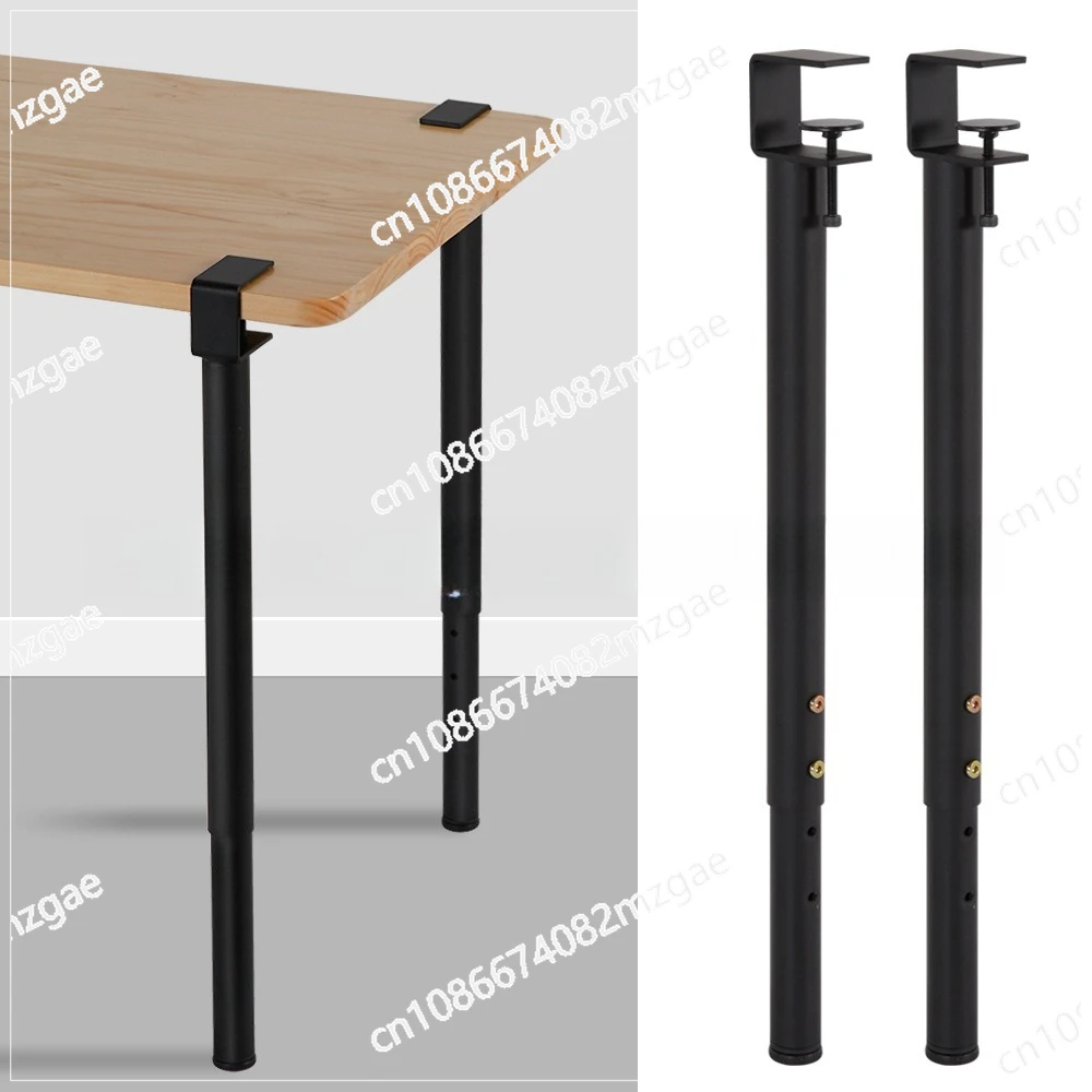 adjustable telescopic non-punching table legs clamp type table foot bracket computer table wrought iron tripod desk bar 4 pcs