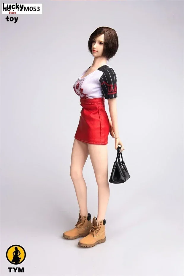 

1/6 Scale Fallow Ultra-thin Leather Short Skirt Red Black White clothes for 12 Inch Female Soldier model Accessories