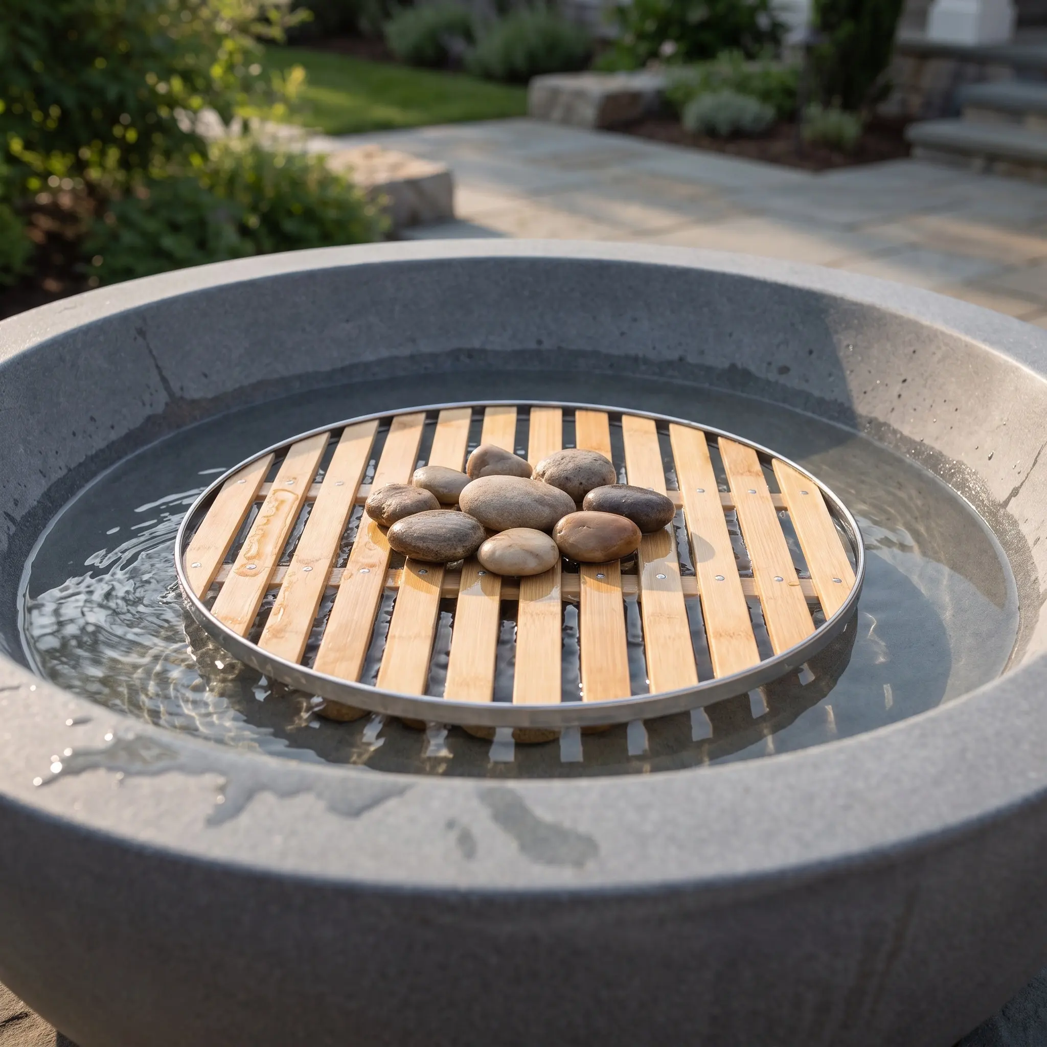 Heavy Duty Fountain Basin Grate 16.5x16.5 Square Reservoir Grid for Outdoor Indoor Water Garden Pond Fountain Accessories