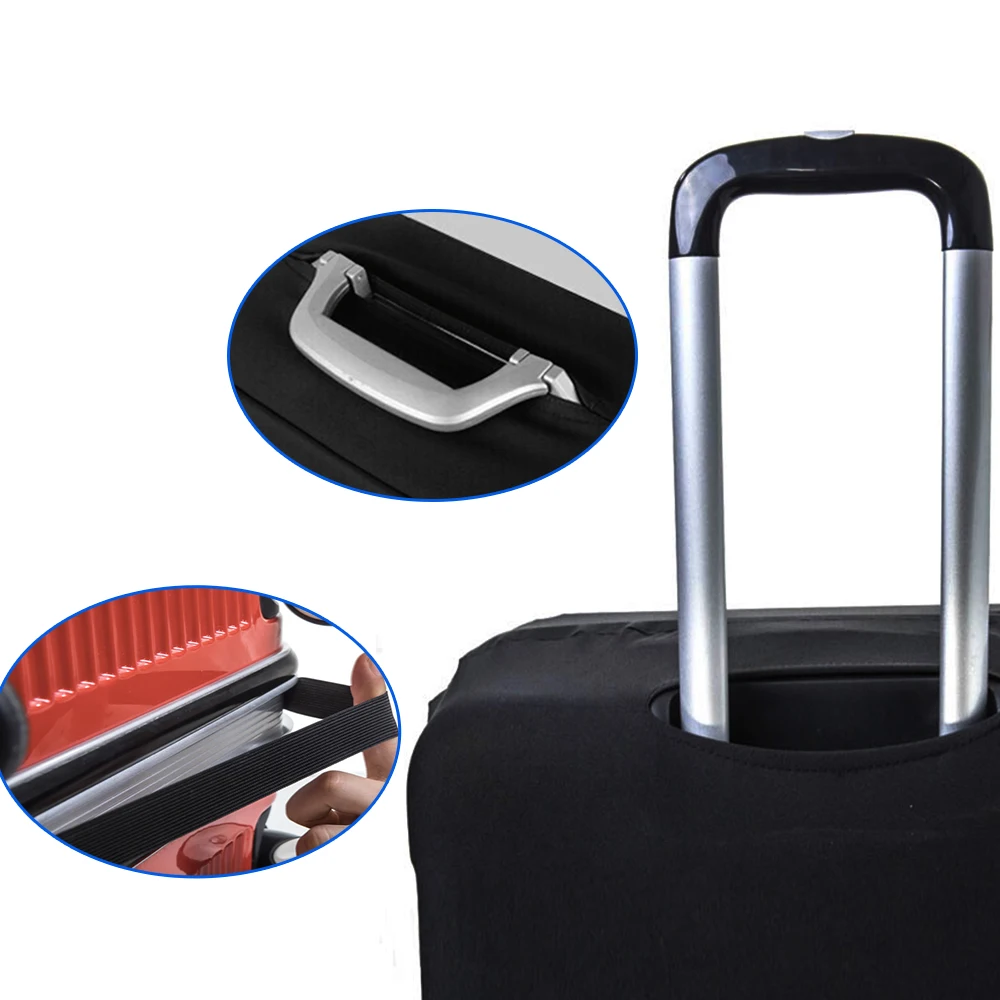 Travel Luggage Suitcase Protective Cover Elastic Trolley Case Footprints Print Travel Luggage Dust Cover New Travel Accessories