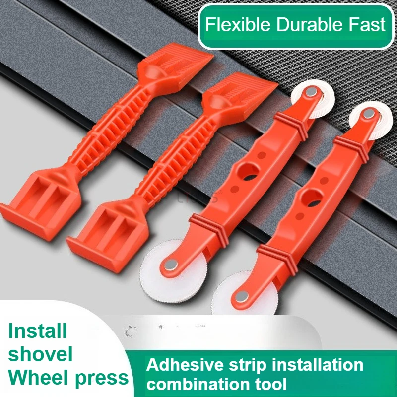 Adhesive Press Roller Leather Strip Shovel Roller Window Screen Door and Window Gap Adjustment Installation Auxiliary Tool