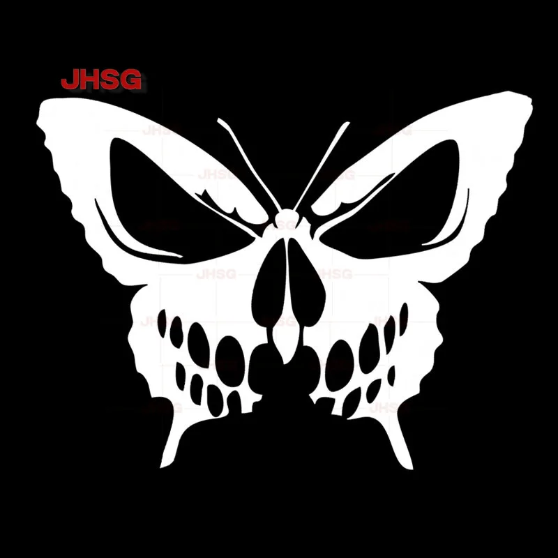 Car Sticker Butterfly Skull Vinyl Decals Vinyl Motorcycle Helmet Laptop Decorative Waterproof Accessories Detachable Hot Selling