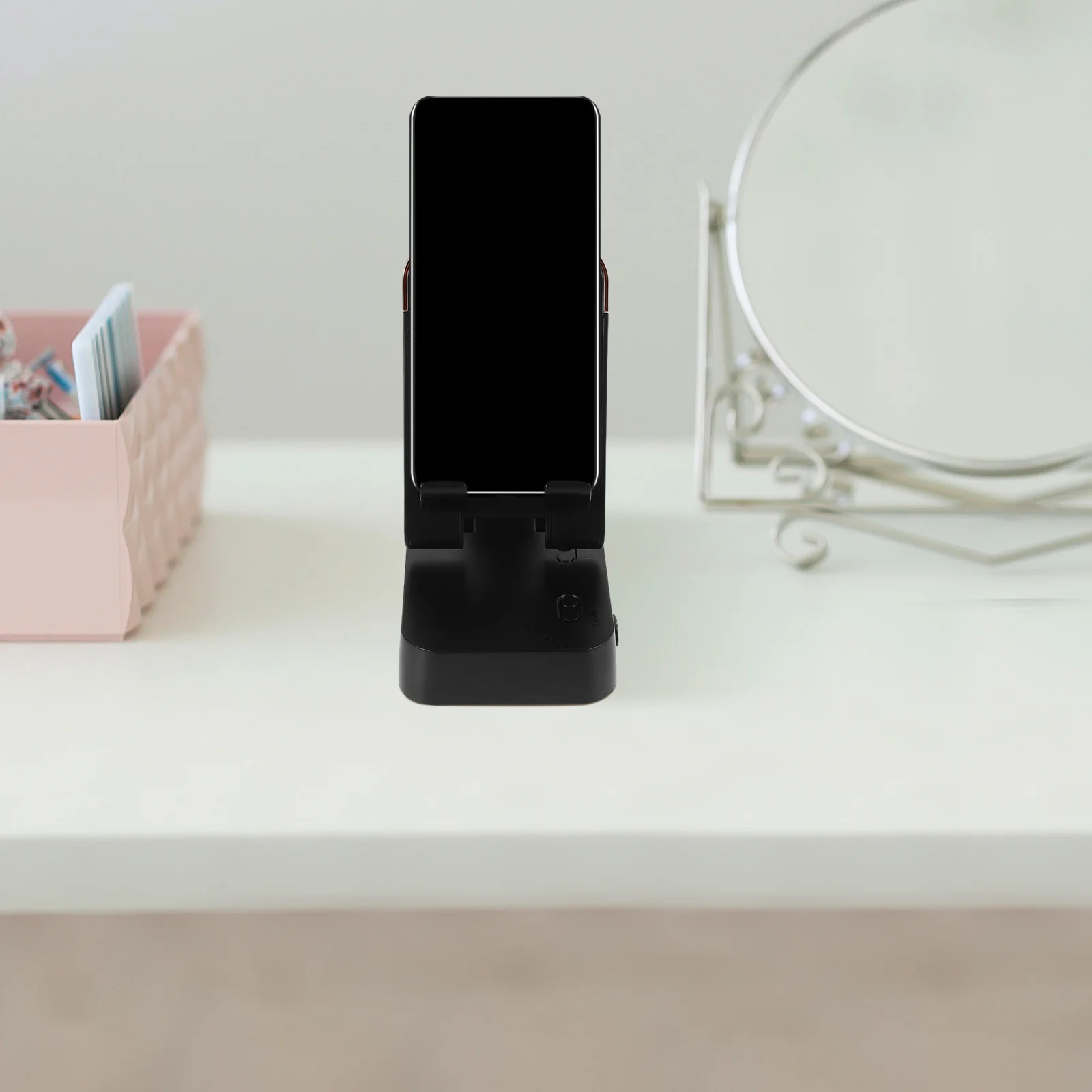 

Foldable Adjustable Phone Stand With Wireless Speaker Desktop Holder For Office Desk Accessories Multifunctional Sound