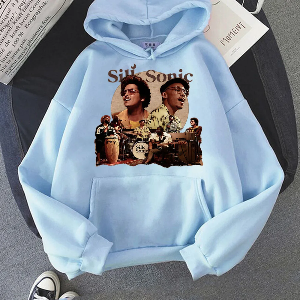 Bruno Mars Tour Album Singer Music Printed Hoodies Men Women Long Sleeve Oversized Aesthetic Sweatshirts Autumn Winter Clothes