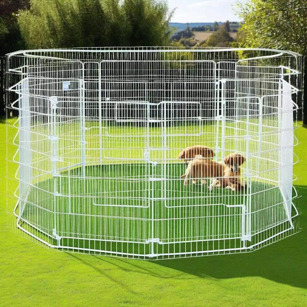 10-Panel Free Range Animal Enclosure - Galvanized Iron, 21.3x39.4 for Safe & Spacious Habitat